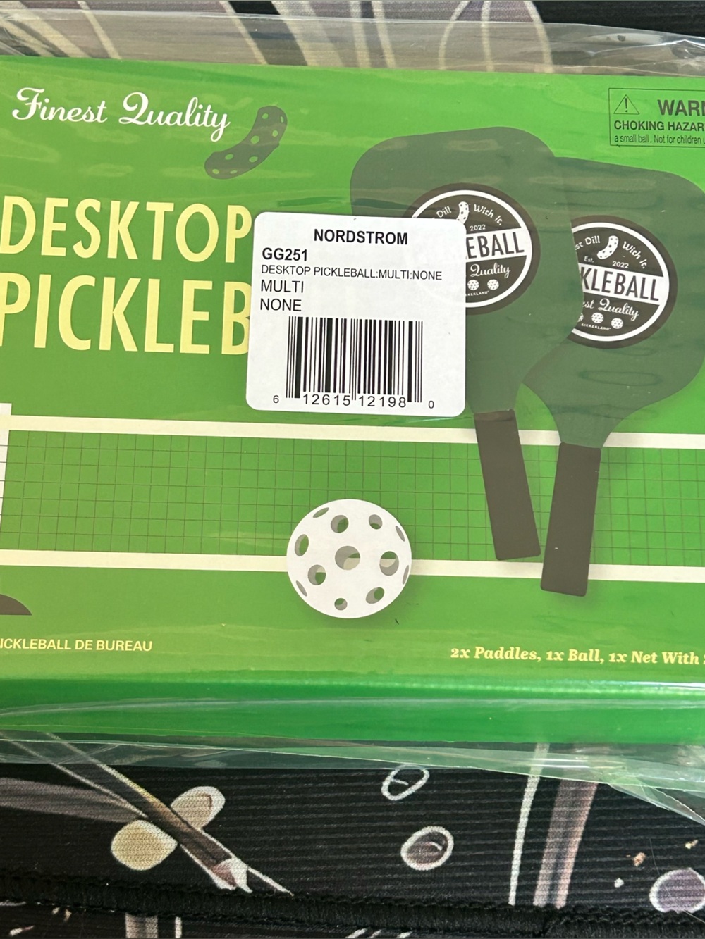 Kikkerland Green Desktop Pickleball Game Set NWT